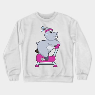 Hippo Spinning Bike Crewneck Sweatshirt